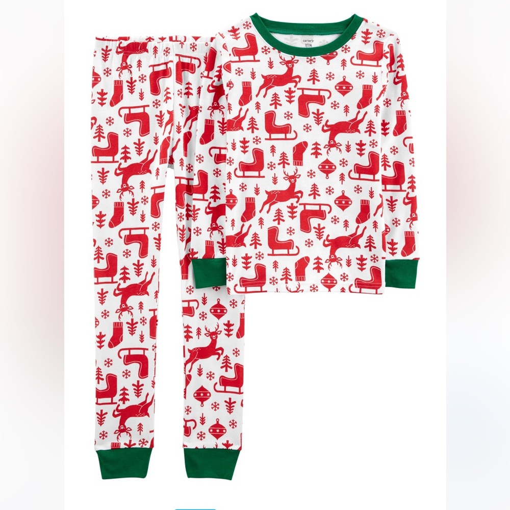 CARTER'S 2-Piece Holiday 100% Snug‎ Fit Cotton
PJs Christmas Pajamas